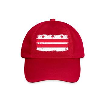 Washington D.C. Columbia USA Capital Flag Distress - Baseball Cap - classic red - Front