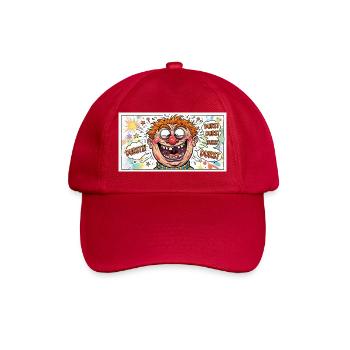 Durst-Karikatur Comicgesicht - Baseballkappe - klassisch Rot - Vorne