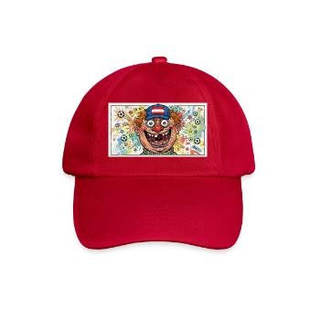 Bunter Fan Clown Fußball-Explosion Österreich - Baseballkappe - klassisch Rot - Vorne