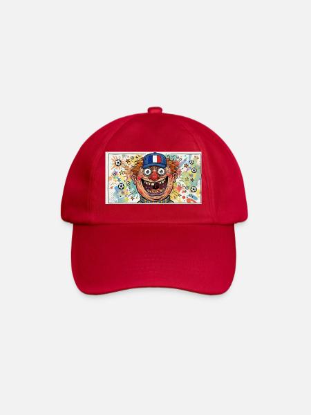 French Football Clown Popart - Baseball Cap - classic red