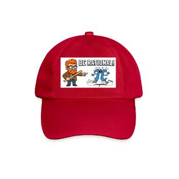 Be Rational Math Cartoon - Baseballkappe - klassisch Rot - Vorne