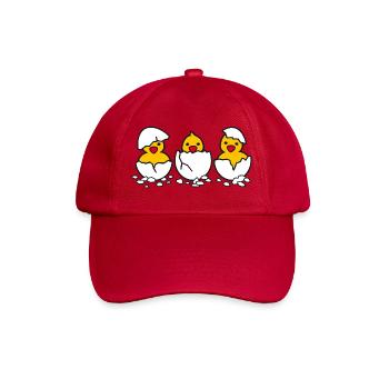 Drei aus dem Ei (d) - Baseballkappe - klassisch Rot - Vorne