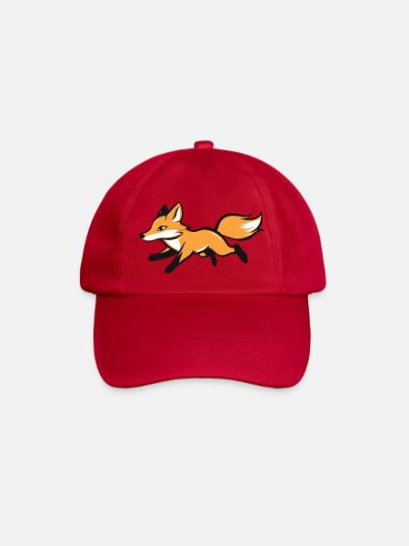 :: Ein fröhlich rennender Fuchs :: - Baseballkappe - klassisch Rot