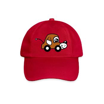 Dog Car Toy Remote Controlled Driving Wheels Cute - Baseball Cap - classic red - Front