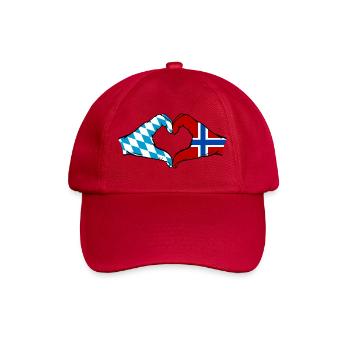 Bavière, Norvège, Drapeau, Mains, Coeur - Casquette classique - rouge classique - Devant