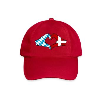 Bavière, Danemark, Drapeau, Mains, Coeur - Casquette classique - rouge classique - Devant