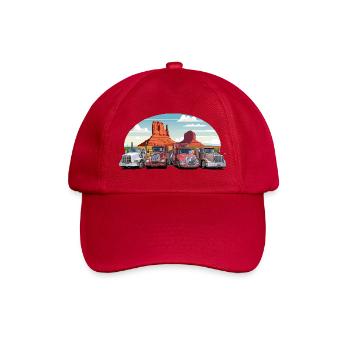 Sattelschlepper, Trucks auf dem Highway - Baseballkappe - klassisch Rot - Vorne
