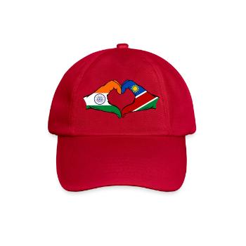 Drapeau de l'Inde et de la Namibie en forme de cœur - Casquette classique - rouge classique - Devant