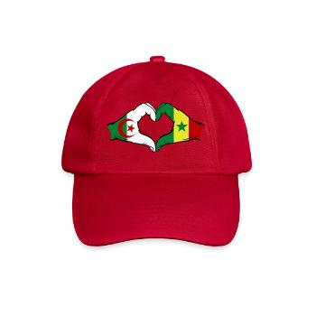 Algérie Sénégal Drapeau Mains Coeur Forme - Casquette classique - rouge classique - Devant
