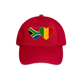 Südafrika Mali Flagge Herz - Baseballkappe - klassisch Rot - Vorne
