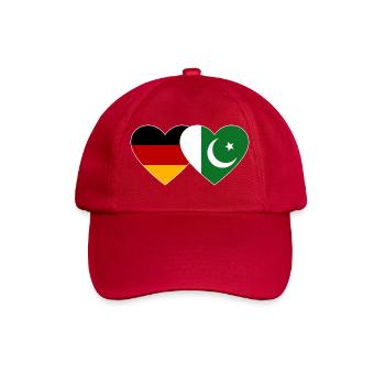 Germany Pakistan Flag Heart - Baseball Cap - classic red - Front