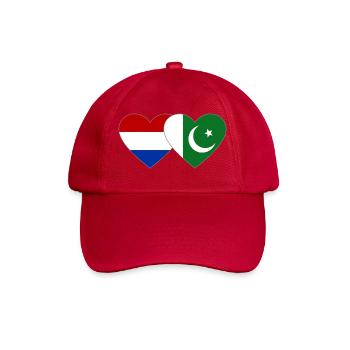 Niederlande Pakistan Flaggen Herz - Baseballkappe - klassisch Rot - Vorne