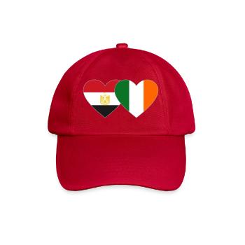 Egypt Ireland Flag Heart - Baseball Cap - classic red - Front