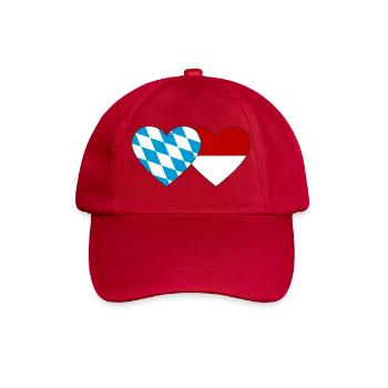 Bavaria Indonesia Flag Heart - Baseball Cap - classic red - Front