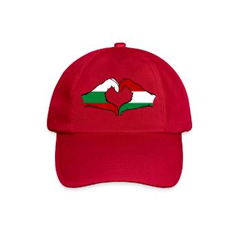 Drapeau Bulgarie Hongrie Mains en forme de cœur - Casquette classique - rouge classique - Devant