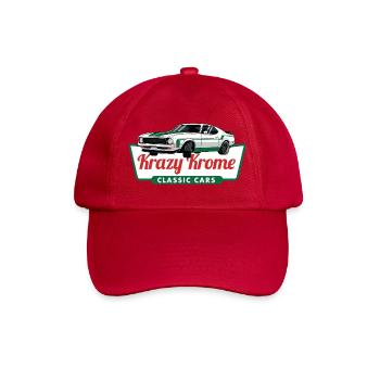 Krazy Krome Classic Car Drift Culture Muscle Power - Baseball Cap - classic red - Front