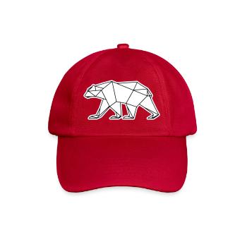 Polar Bär Polygon Eisbär Symbol - Baseballkappe - klassisch Rot - Vorne