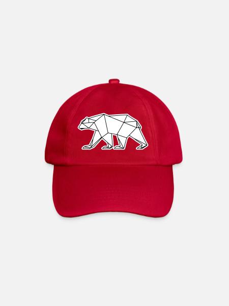 Polar Bär Polygon Eisbär Symbol - Baseballkappe - klassisch Rot