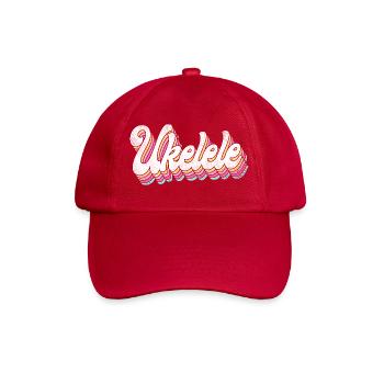 Hawaiian Ukulele Uke Retro Vintage - Baseball Cap - classic red - Front