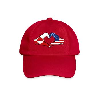Drapeau des États-Unis Mains Forme de cœur - Casquette classique - rouge classique - Devant