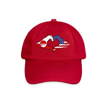 Mains du drapeau américain du Groenland en forme de cœur utilisées - Casquette classique - rouge classique - Devant