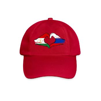 Drapeau du Tadjikistan Russie Mains en forme de cœur utilisé - Casquette classique - rouge classique - Devant