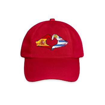 Drapeau Cœur Espagne Uruguay utilisé - Casquette classique - rouge classique - Devant