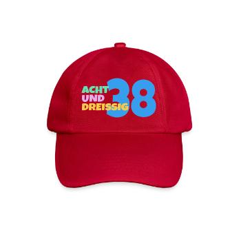 38. Geburtstag Geschenk - Baseballkappe - klassisch Rot - Vorne