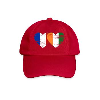Drapeau de la France Côte d’Ivoire Cœur utilisé - Casquette classique - rouge classique - Devant