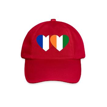 Cœur du drapeau de la France Côte d’Ivoire - Casquette classique - rouge classique - Devant