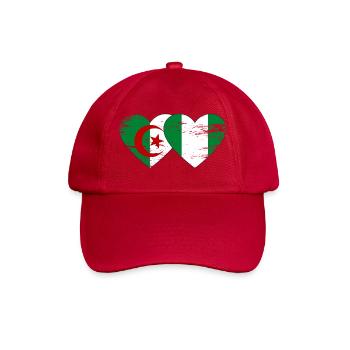 Algerien Nigeria Flagge Herz used - Baseballkappe - klassisch Rot - Vorne