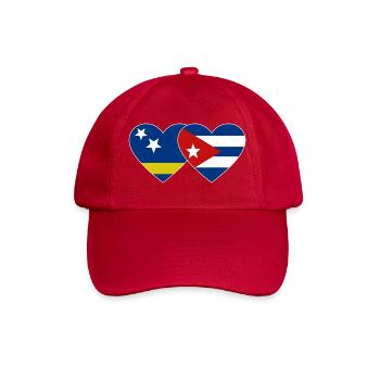 Cœur du drapeau de Curaçao Cuba - Casquette classique - rouge classique - Devant