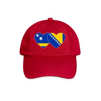 Curaçao_Bosnien_Flagge_Herz - Casquette classique - rouge classique - Devant