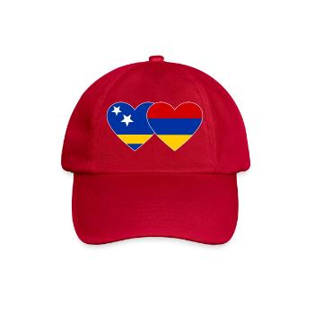 Cœur du drapeau Arménie de Curaçao - Casquette classique - rouge classique - Devant