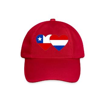 Chile_Holland_Flagge_Herz - Baseballkappe - klassisch Rot - Vorne