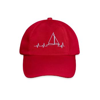 Voile à battement de cœur en voilier - Casquette classique - rouge classique - Devant