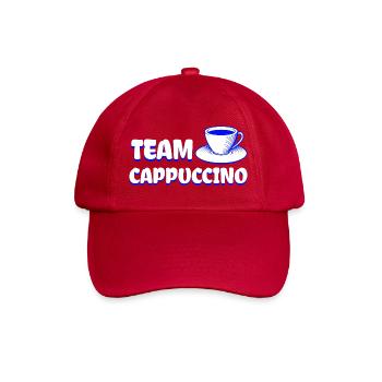 Team Cappuccino - Cool Coffee Design - Baseball Cap - classic red - Front
