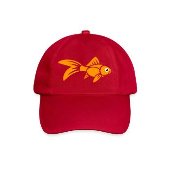 Stilisierter Goldfisch - Baseballkappe - klassisch Rot - Vorne