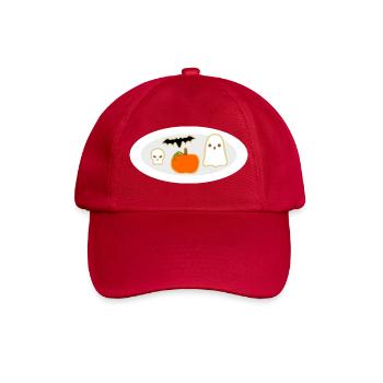 Halloween Keksteller mit Kürbis Geist Totenschädel - Baseballkappe - klassisch Rot - Vorne