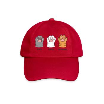 Pattes de chat Ciseaux Pierre Feuille - Jeu amusant - Casquette classique - rouge classique - Devant