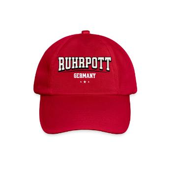 Motif d’éventail de Lettrage Ruhrpott en Allemagne - Casquette classique - rouge classique - Devant