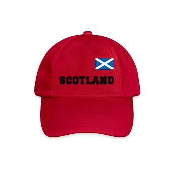 Scotland Shirt Look - SCOTLAND with Flag Flag - Baseball Cap - classic red - Front