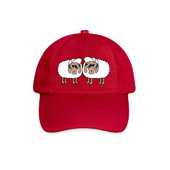 Deux Mouton Lunettes de Soleil 2 Cappy Cap Été Crew - Casquette classique - rouge classique - Devant