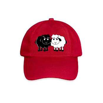 Two Sheep Friends Couple 2 Team Crew Small Baby - Baseball Cap - classic red - Front