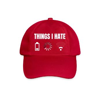 things i hate connection power loading - Baseballkappe - klassisch Rot - Vorne