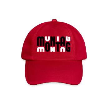 Montag Black/White - Baseballkappe - klassisch Rot - Vorne