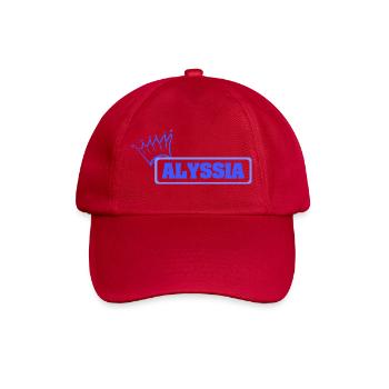 Geschenk für Alyssia - Baseballkappe - klassisch Rot - Vorne