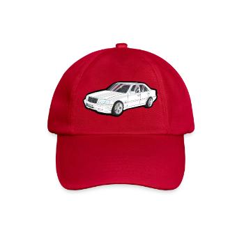 White Luxury Limousine Vector Print - Baseball Cap - classic red - Front