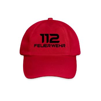 Feuerwehr 112 - Shirt - Baseballkappe - klassisch Rot - Vorne