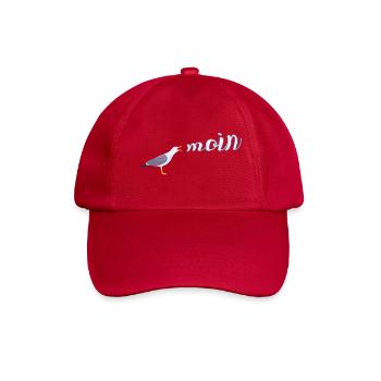 Norddeutsch Möwe Moin Design - Baseballkappe - klassisch Rot - Vorne